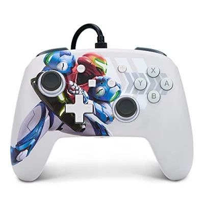 Image of PowerA Wired Controller for Nintendo Switch OLED Model, and Lite Raspberry Red, Gamepad, Game Controller, Officially Licensed