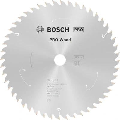 Image of Bosch Professional Circular Saw Blade Standard (for Wood, 165 x 15.875 1.5 mm, 48 teeth; Accessories: Cordless Saw)