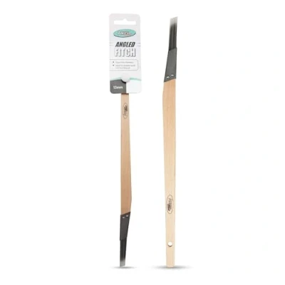 Image of Axus Decor Angled Fitch Paint Brush (Grey Series) 13mm For All Paints, Filaments, Detailed Work &amp; Touching Up, Comfortable Handle, Rust Resistant Stainless Steel, Grey