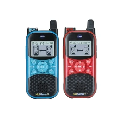 Image of VTech KidiGear Walkie Talkies Explorer, Outdoor with Secure Digital Connection, Torch, Voice Effects, Animations and Games, Toy for Kids 5, 6, 7Plus Years, English Version