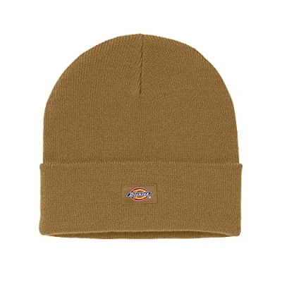 Image of Dickies Men&#039;s Acrylic Cuffed Beanie Hat, Brown Duck, One Size UK