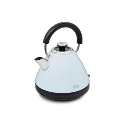 Image of Morphy Richards 100136 Venture Pyramid Kettle, 1.5 L, 3 kW Rapid Boil, Anti Limescale Filter, Boil Dry Protection, Water Window, 360 Cordless Base, Duck Egg
