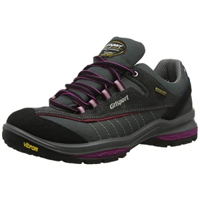 Image of Grisport Lady Nova Low Rise Hiking Boots, Pink (Grey/Pink), 3 UK