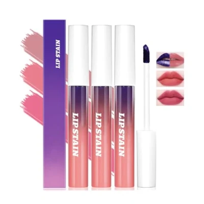 Image of Sitovely 3PCS Peel Off Lip Stain, Matte Gloss Non Stick Liquid Lipstick Waterproof Highly Pigmented Tint Stain