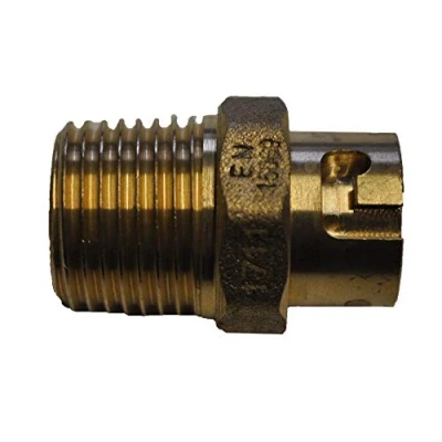 Image of SALVUS 1/2&quot; BSP Gas MICROPOINT Straight Bayonet Socket Brass Cooker Hose Fitting