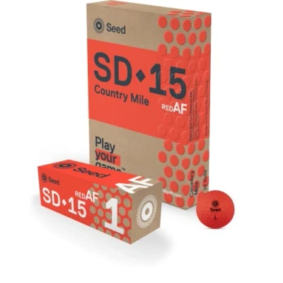 Image of Seed SD 15 Country Mile Neon Red Soft Distance Golf Balls