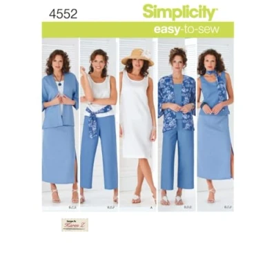 Image of Simplicity 4552Women&#039;s &amp; Plus Size Smart and Casual Wear, Paper, White, BB (20W 28W)