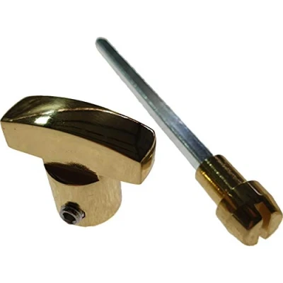 Image of Architectural Hardware Replacement Bathroom Lock Door Handle Thumb Turn &amp; Release Polished Brass