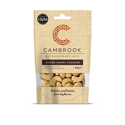 Image of Cambrook Baked Umami Cashews, 80g Bag