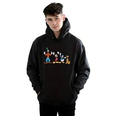 Image of Disney Men&#039;s Mickey Mouse Friends Hoodie Black XXXX Large