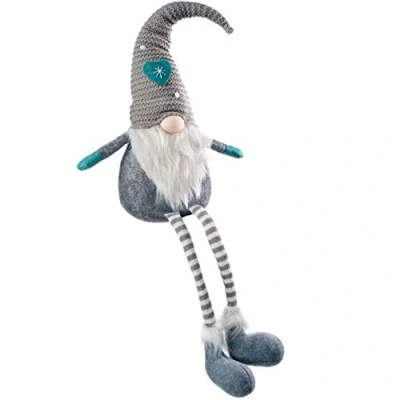 Image of WeRChristmas Sitting Christmas Santa Figurine with Soft Legs, Multi Colour, 54cm