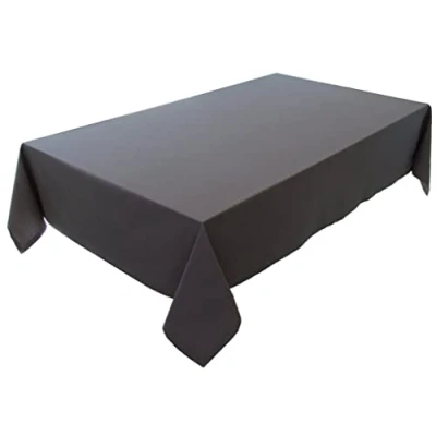 Image of Tablecloth, Table Linen Made from 100% Cotton, Concept Collection, Choice of Colours and Sizes (Tablecloth 150 x 260 cm, Basalt Grey)