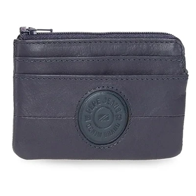 Image of Pepe Jeans Cracker Purse Blue 11 x 7 1.5 cm Leather, Blue, One Size,