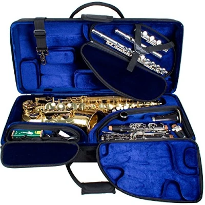 Image of Protec PBTRIALT Alto Saxophone/Clarinet/Flute Tri Pac Case Black