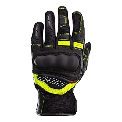 Image of RST Urban Air 3 Mesh Vented CE Mens Motorcycle Gloves (Black, Flo Yellow, 2XL)