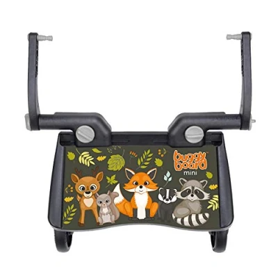Image of Lascal BuggyBoard Mini Special Edition Universal Board, Compatible with Over 99% of Pushchairs Ideal for Smaller Strollers (Woodland Animals)