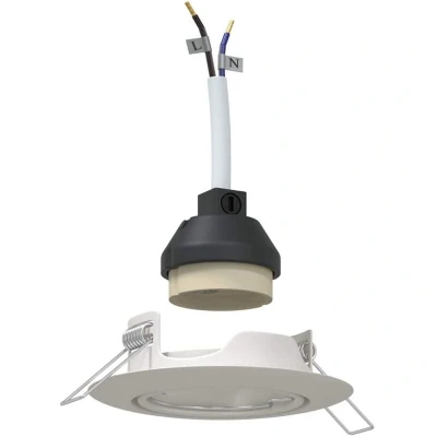 Image of vidaXL Recessed Spotlights 24 pcs Round GU10 White Ø90 mm Steel