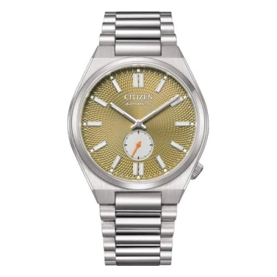 Image of Citizen Tsuyosa beige small seconds automatic men&#039;s watch NK5010 51X 316L steel case and bracelet