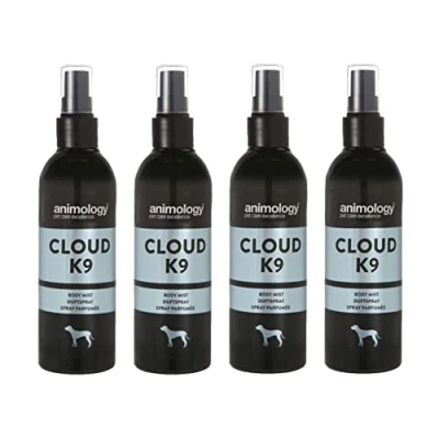 Image of Animology Cloud K9 Body Mist Dog Spray For Foul Odors 150 ml Fragrance Dogs With Bergamot and Oakmoss Long Lasting Notes a Nice Smelling Coat 4 Pack