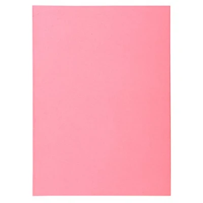 Image of Exacompta Ref 850003E Super Square Cut Folders 22 x 31cm in Size, Suitable for Storing &amp; Holding A4 Documents, 60gsm Material Pink (Pack of 250)