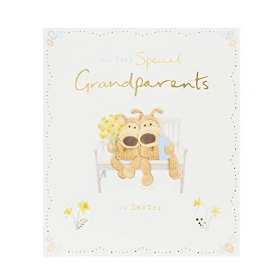 Image of UK Greetings Happy Easter Card for Grandparents, Boofle Card, Grandparents from Grandchildren, to Very Special