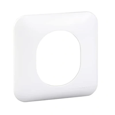 Image of Ovalis White Finish Plate (RAL9003) 1 Hole
