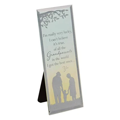 Image of Reflections of the Heart Mirror Glass Standing Plaque Gift Grandparents
