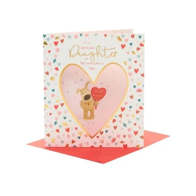 Image of Boofle Valentine&#039;s Day Card for Daughter Cute Design