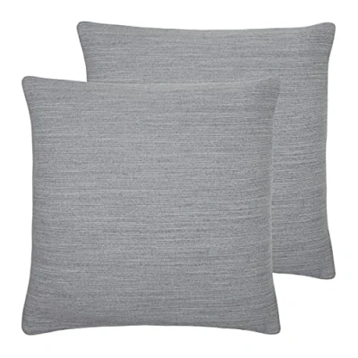 Image of Evans Lichfield Dalton Twin Pack Polyester Filled Cushions, Steel, 43 x 43cm