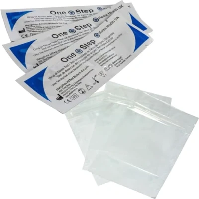 Image of One Step 1 Pack (5 Tests) Home Drug Test Kits Tests for Cannabis, Cocaine, Heroin (Opiates), Speed (Amphetamines) and Ecstasy (1x5 + 5 Collection Bags)