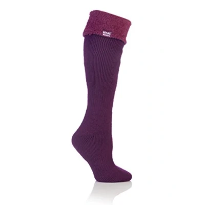 Image of Women&#039;s 1 Pair SOCKSHOP Wellington Boot Heat Holders Thermal Socks Deep Fuchsia 4 8 Ladies