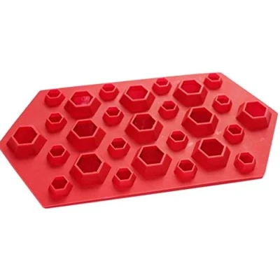 Image of Selecto Bake 3D Diamonds Ice Cube Chocolate Silicone Mould, Red Jewelry Casting Molds Epoxy Resin for DIY Gift Necklace Pendant Craft Making Crafting Projects,