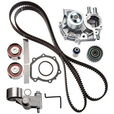Image of 21111AA020, 21111AA021, 21111AA022, 21111AA024, 21111AA026 Water Pump + Timing Belt Kit HEPU PK75092 281 30mm SUBARU: Forester I, Impreza II Saloon