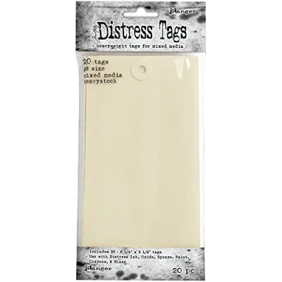 Image of Ranger Mixed Media 8 Tags (20 Pack), Paper, Beige, 16 x 1.7 cm