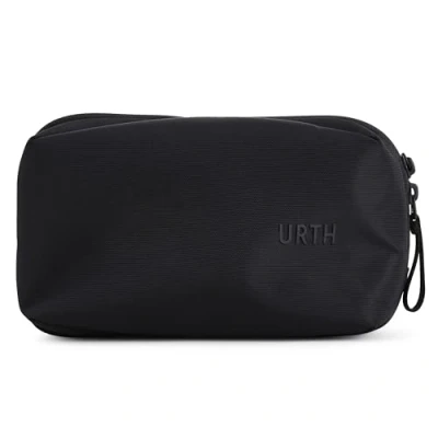 Image of Urth Zeolite Tech Organiser Electronics Accessories Bag, Weatherproof + Recycled (Black)