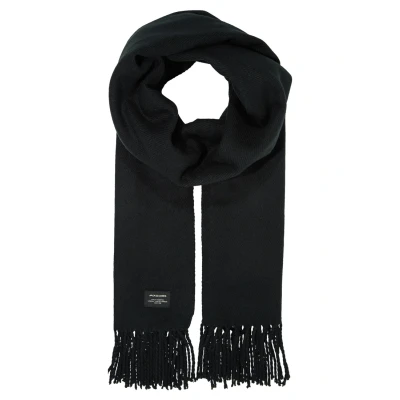 Image of Jack &amp; Jones Solid Scarf Unisex Scarf, Size: One Size, Black