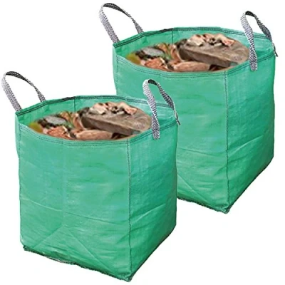 Image of SPARES2GO Builders Heavy Duty Rubble Sack Rubbish Bag (120 Litre, Pack of 2)