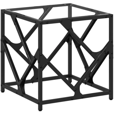 Image of vidaXL Coffee Table with Transparent Glass Top 40x40x41 cm Steel