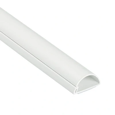 Image of D Line EU/1D3015W/EH Mini Trunking, Electrical Cable Management Solution, Self Adhesive Cord Cover 30mm (W) x 15mm (H) White (1 Meter Length)