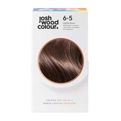 Image of Josh Wood Permanent Colour 6.5 (Lighter Brown) Celebrity approved ammonia free Leaves hair super shiny and hydrated with 100% grey coverage Natural looking Vegan