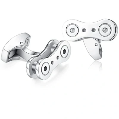 Image of HONEY BEAR Bike Chain Cufflinks For Mens Bicycle Cyclist Sports,For Shirt Wedding Gift