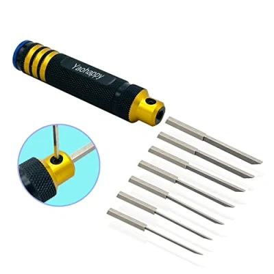 Image of Prime Model Scriber Gundam Resin Carved Scribe Line Hobby Cutting Tool Chisel 7 Blades 0.1/0.2/0.4/0.6/0.8/1.0/2.0mm