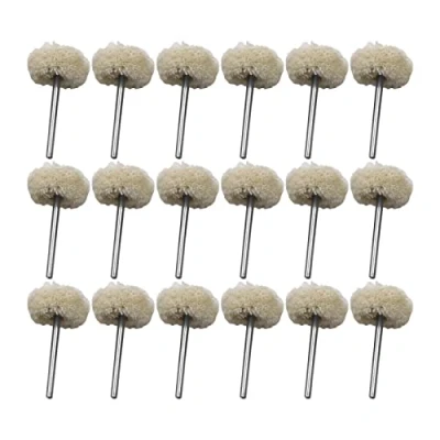 Image of 30 Pcs Soft Fine Shank Buff Wheels Buffing Balls Rotary Tool Accessories for Jewelry Metal Glass Polishing Bit