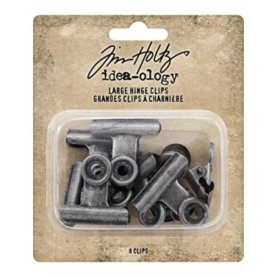 Image of Advantus Tim Holtz TH93787 Hinge Large Clips, Silver, One Size