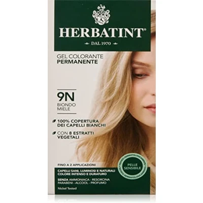 Image of Herbatint Permanent Herbal Hair Colour Gel, 9N, honey blonde,150 ml