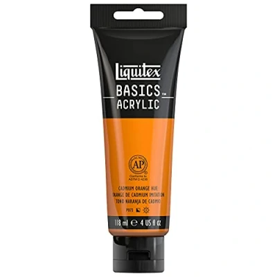 Image of Liquitex Basics Acrylic, 118 ml Tube Cadmium Orange Hue