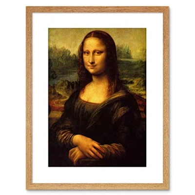 Image of Wee Blue Coo PAINTING PORTRAIT STUDY DA VINCI MONA LISA DETAIL FRAMED PRINT F97X3162