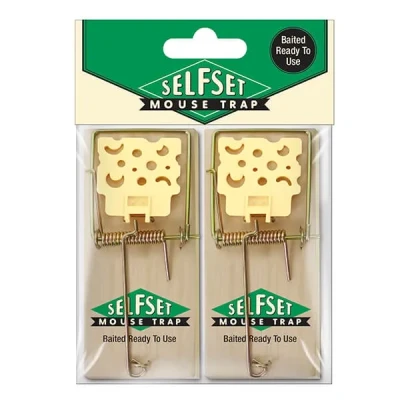 Image of Selfset Wooden Mouse Trap Pack Of 2