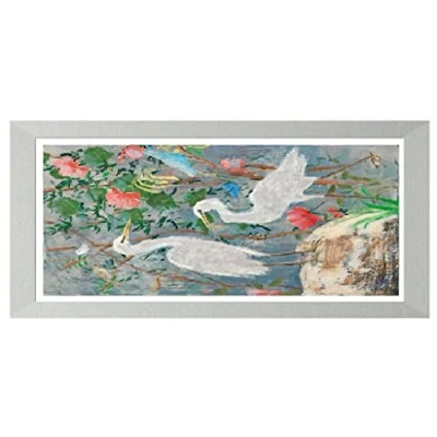 Image of Acrylic Glass Silver Picture Frame Wood Photo Wall Hanging Poster Frames For Walls 90cm x 40cm