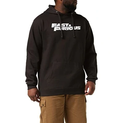 Image of Fast &amp; Furious Men&#039;s Logo Hooded Sweatshirt, Black, X Large